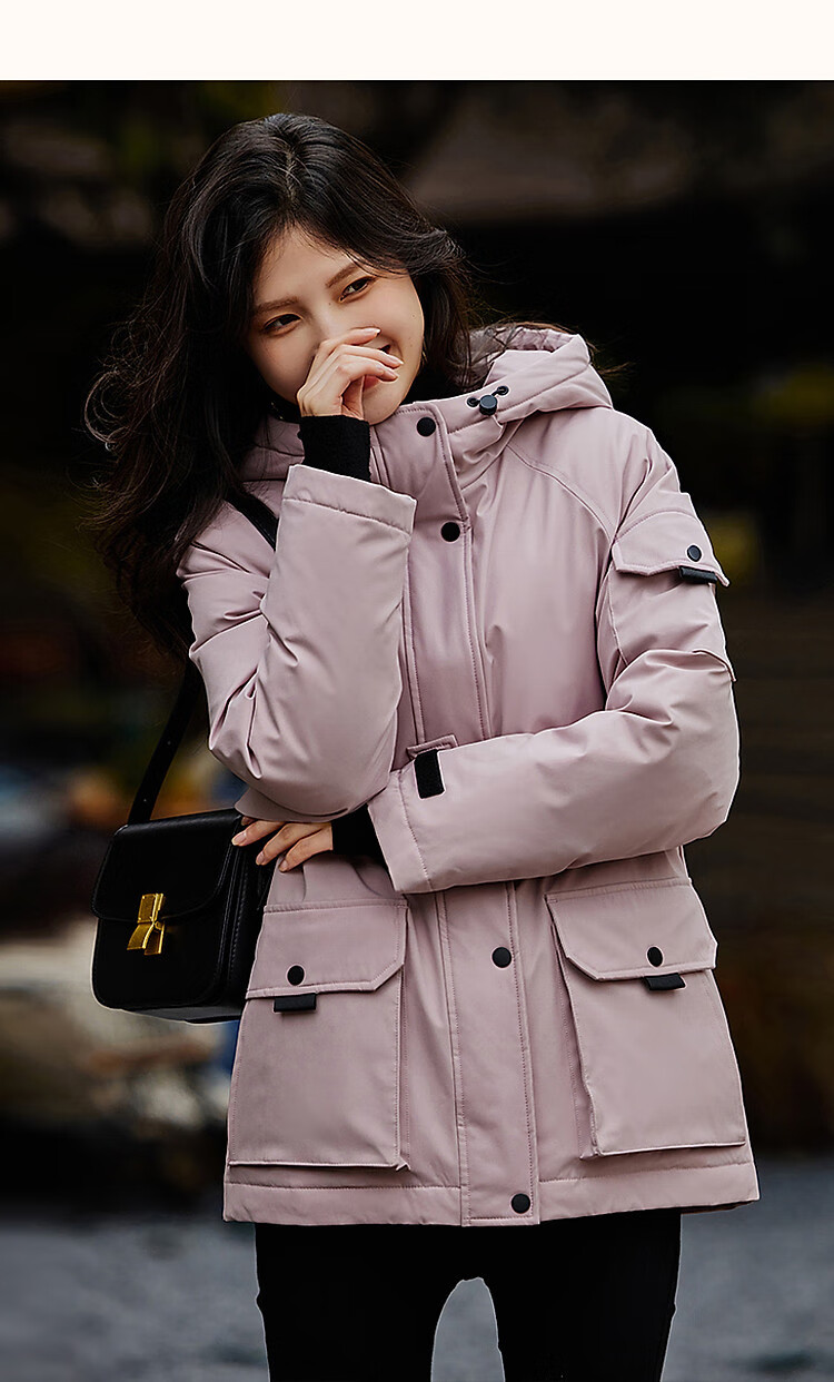 Dme [Sanfang Black Technology] Winter Warmth 90% Duck Down Hooded Adjustable Cuff Velcro Down Jacket Coat 16