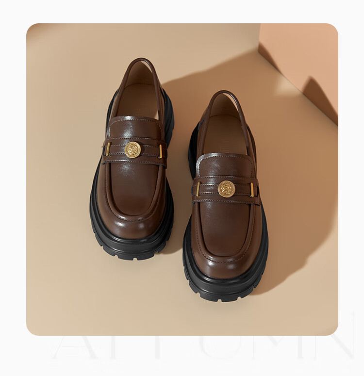Dusto Women's Loafers, Spring 2026 New Fashion Casual Elegant Chunky Mid-Heel Slip-On Round Toe Shoes for Wome 7