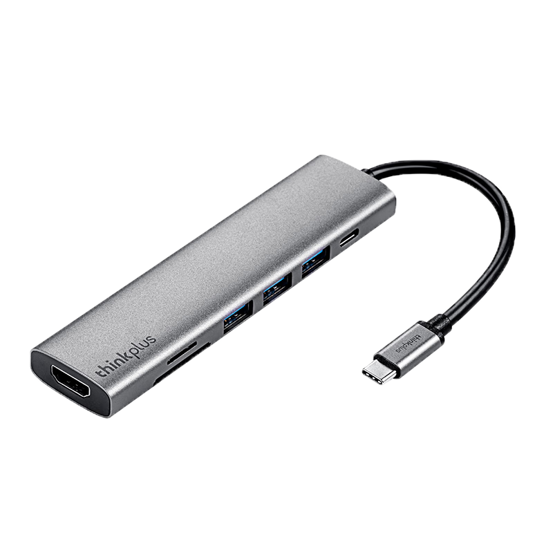ThinkPad Lenovo Type-C Expansion Dock, USB-C to HDMI Adapter, RJ45 Gigabit Ethernet Port, PD Fast Charging, SD/TF Card Slot, Compatible with Apple Laptops, Expansion Dock LC07-H