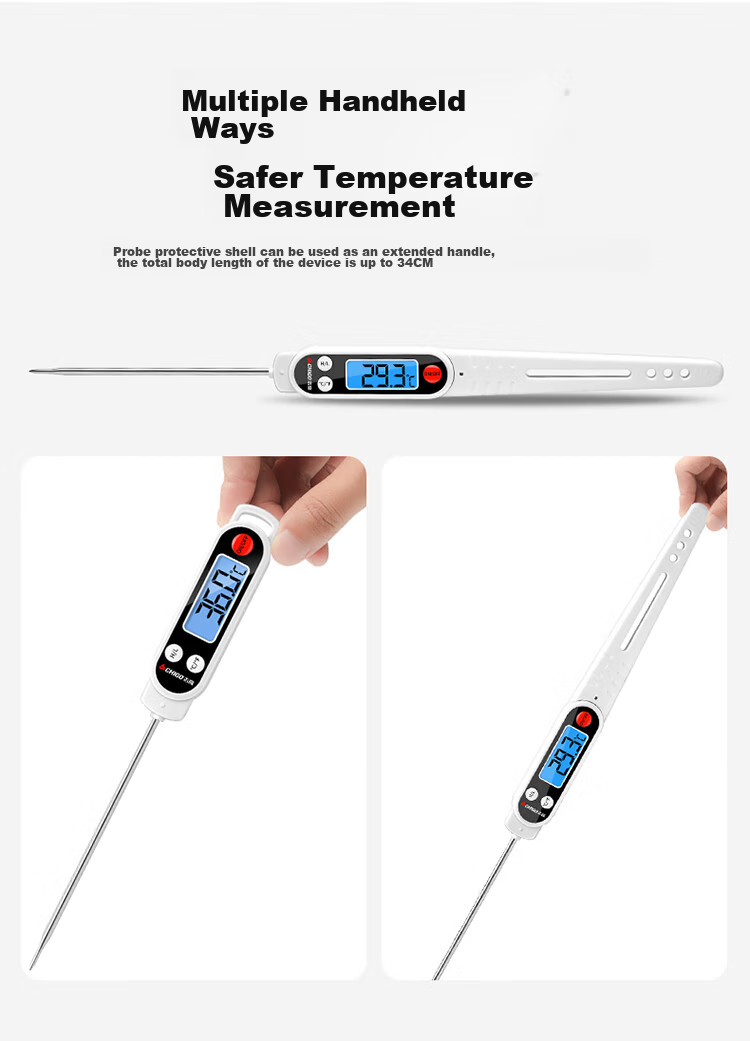 CHIGO ZG-8029S Thermometer, Precise Temperature Measurement, with Light, 304 Stainless Steel, for Kitchen Use, Baby Bathing 10