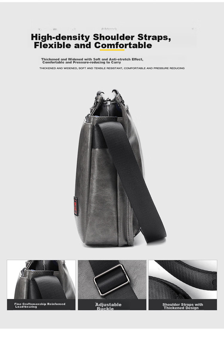POLO Shoulder Bag for Men, Business Crossbody Bag, Casual Phone Bag, IPad Bag, Horizontal Style Sports Messenger Bag for Me 6