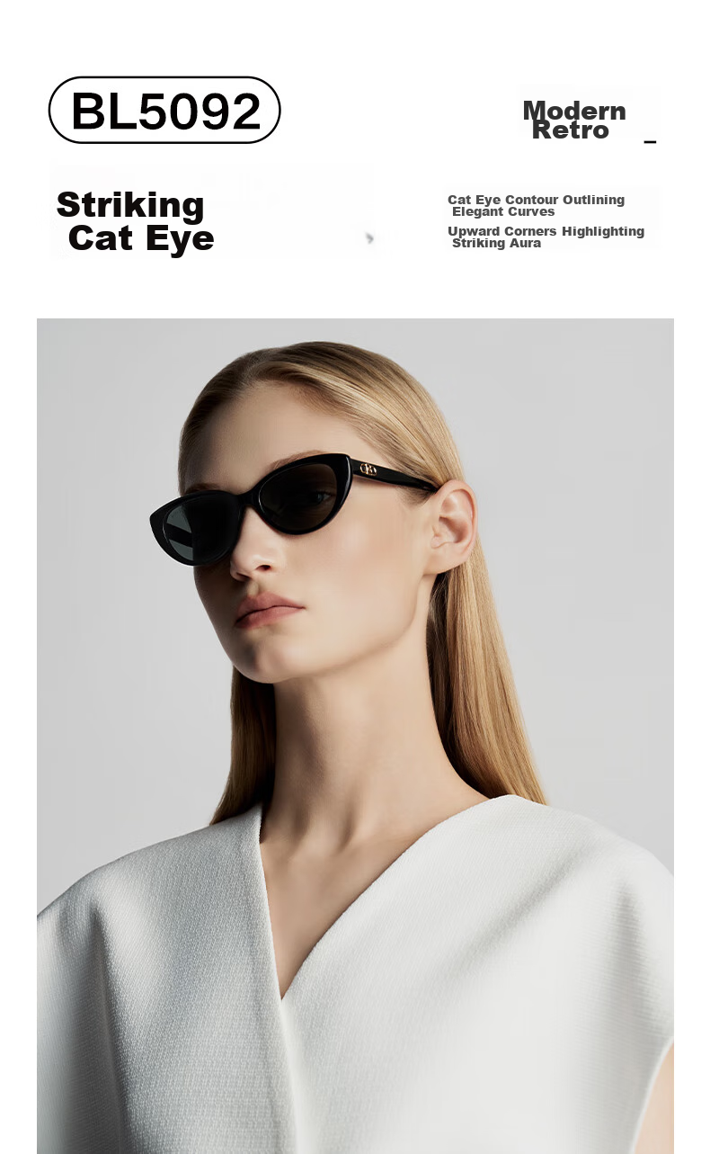 BOLON Sunglasses, Yang Zi's Style, Cat-Eye Sunglasses, UV Protection, Driving Sunglasses for Women, Trendy, BL5092C10 2