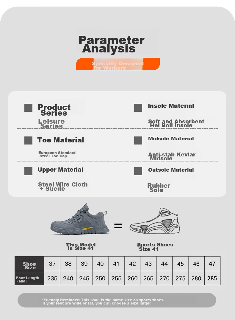 JUNBU Safety Shoes for Men, Steel Toe Cap, Anti-Smashing, Puncture-Resistant, Lightweight, Comfortable, Wear-Resistant, Construction Site Safety Work Shoes 0266BK Size 44 16