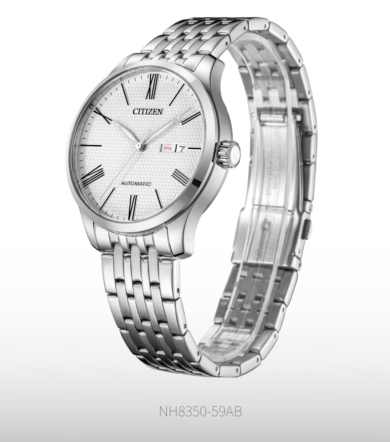 CITIZEN Watch for Men, Japanese And Korean Style, Automatic Mechanical Movement, Date Display, Steel Strap, Business Style, Gift for Boyfriend, NH8350-59E 3