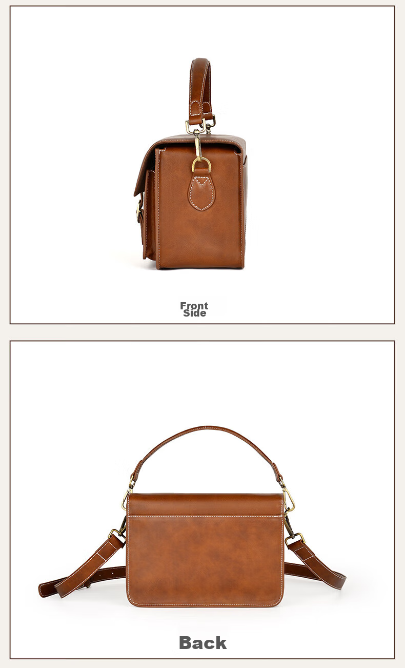 CWATCUN Shoulder Camera Bag, Photography Bag, Crossbody Handheld Vintage Women's Camera Bag, Mirrorless DSLR Handmade Sewn Commuter Bag 17