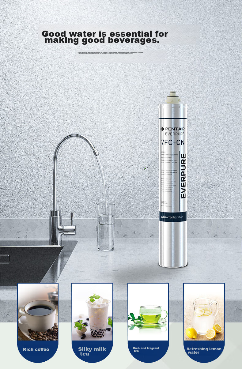 Everpure Under-Sink Water Filtration System, Non-Lime-Removing Type, Main Filter Cartridge for Water Purifier, 7FC-CN 6