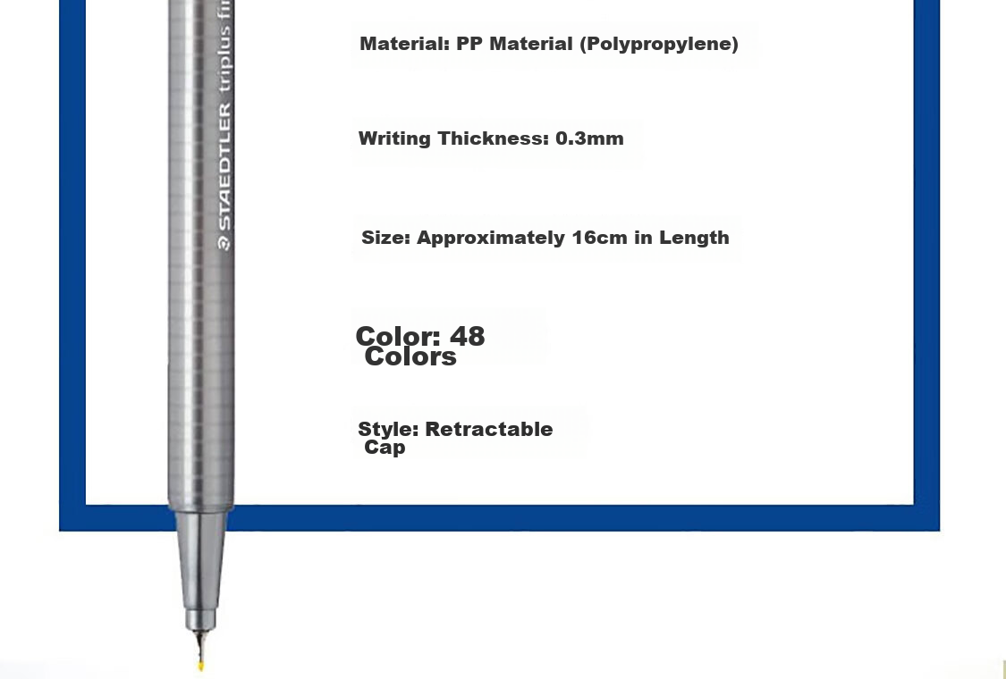 STAEDTLER Needle-Tip Pen, 0.3mm Fiber Tip, Water-Based Ink, Washable, Direct Liquid Signing Pen, Art Drawing Outlining Quick-Drying Pen, Black, 10 Pieces, 334-9 7
