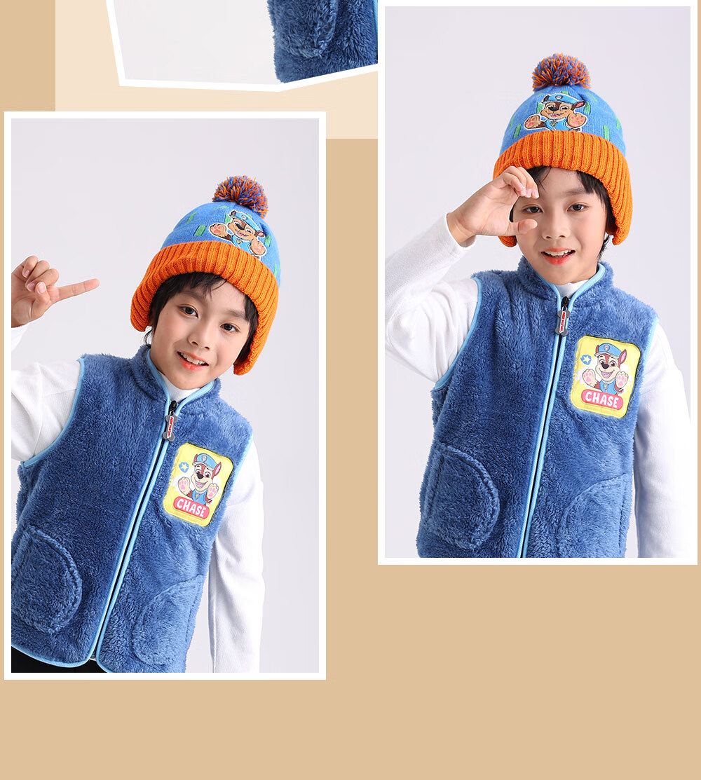 PAW PATROL Kids Windproof Knit Hat Autumn Winter Fleece Lined Ear Protection Beanie PA1869A 5