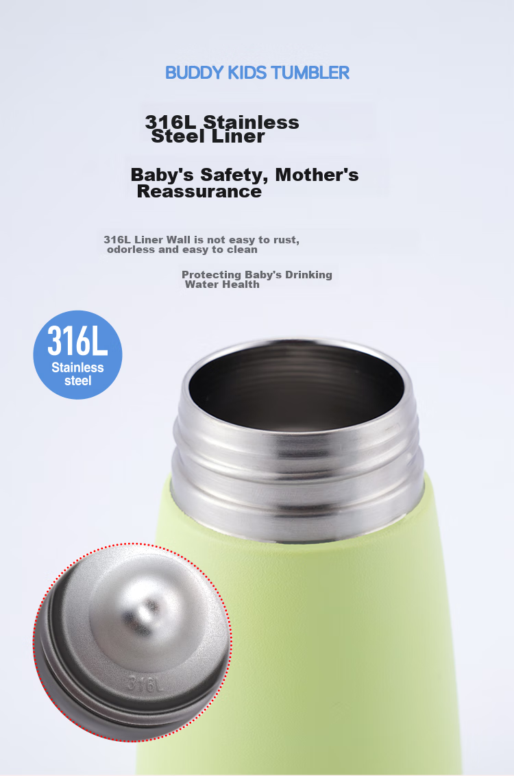 LOCK&LOCK Big-Eyed Children's Insulated Cup, 316L Stainless Steel Straw Water Bottle, Kindergarten Portable Water Jug, 260ML (Orange) 4