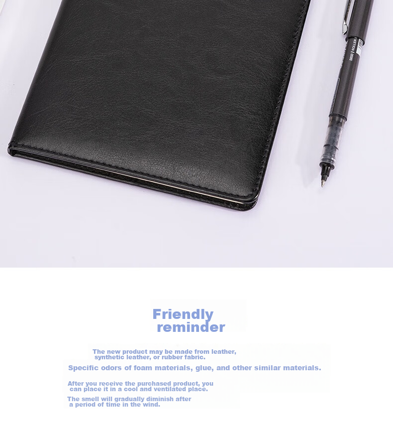 Deli 16K/160 Sheets Notebook Leather Cover, Journal, Planner, Diary, Soft Copy Book, Blue, 7920 16