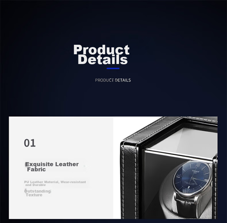 DUOJINJIANG Anti-Magnetic Silent Watch Winder, Dual Power (Plug-In And Battery), Imported Movement, Watch Storage Box, AI Smart Watch Care Device 19