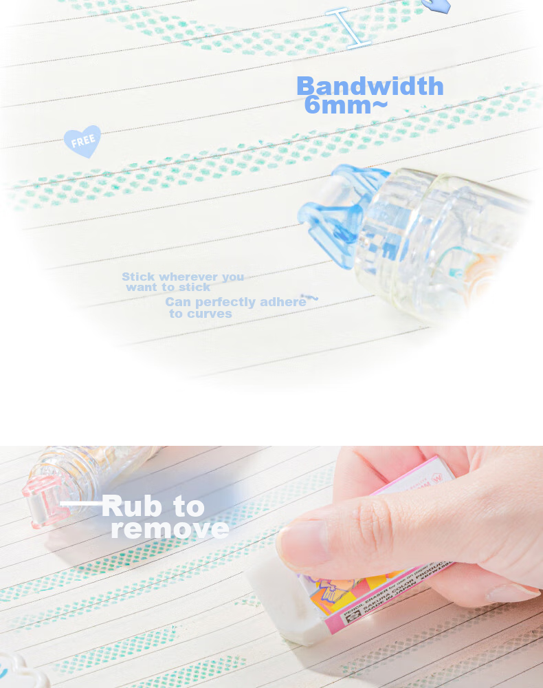 Sannianerban 5-Pack Retractable Dot Glue Pen, Children's Stylish High-Capacity Double-Sided Adhesive, Replaceable Core, Invisible Glue Pen Refill, Round Dots, Simple Style in 5 Colors 5