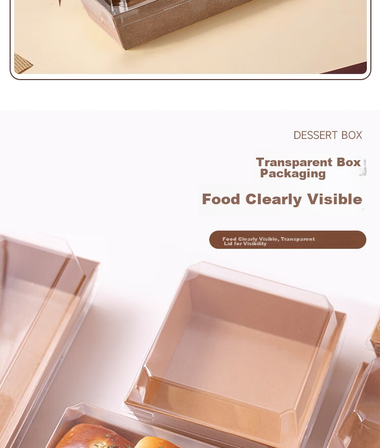 Edo Sandwich Packaging Box, Triangular Window Design for Easy Viewing, Portable Takeout Bento Box [30 Pieces] 3