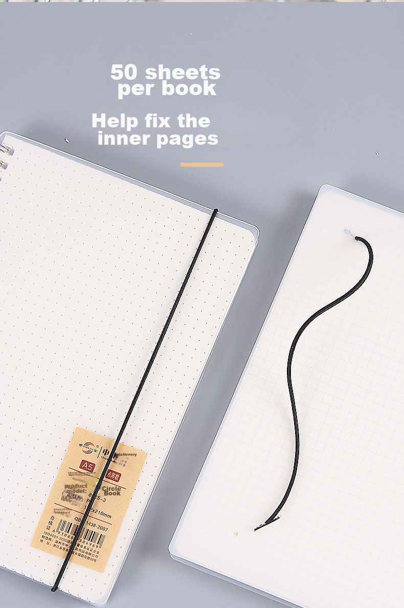 SHEN SHI B5/80 Sheets Transparent Cover Spiral Notebook Soft Copy Book Blank Page Journal Notebook Wirebound Notebook 1 Blank Version J8518-2 9