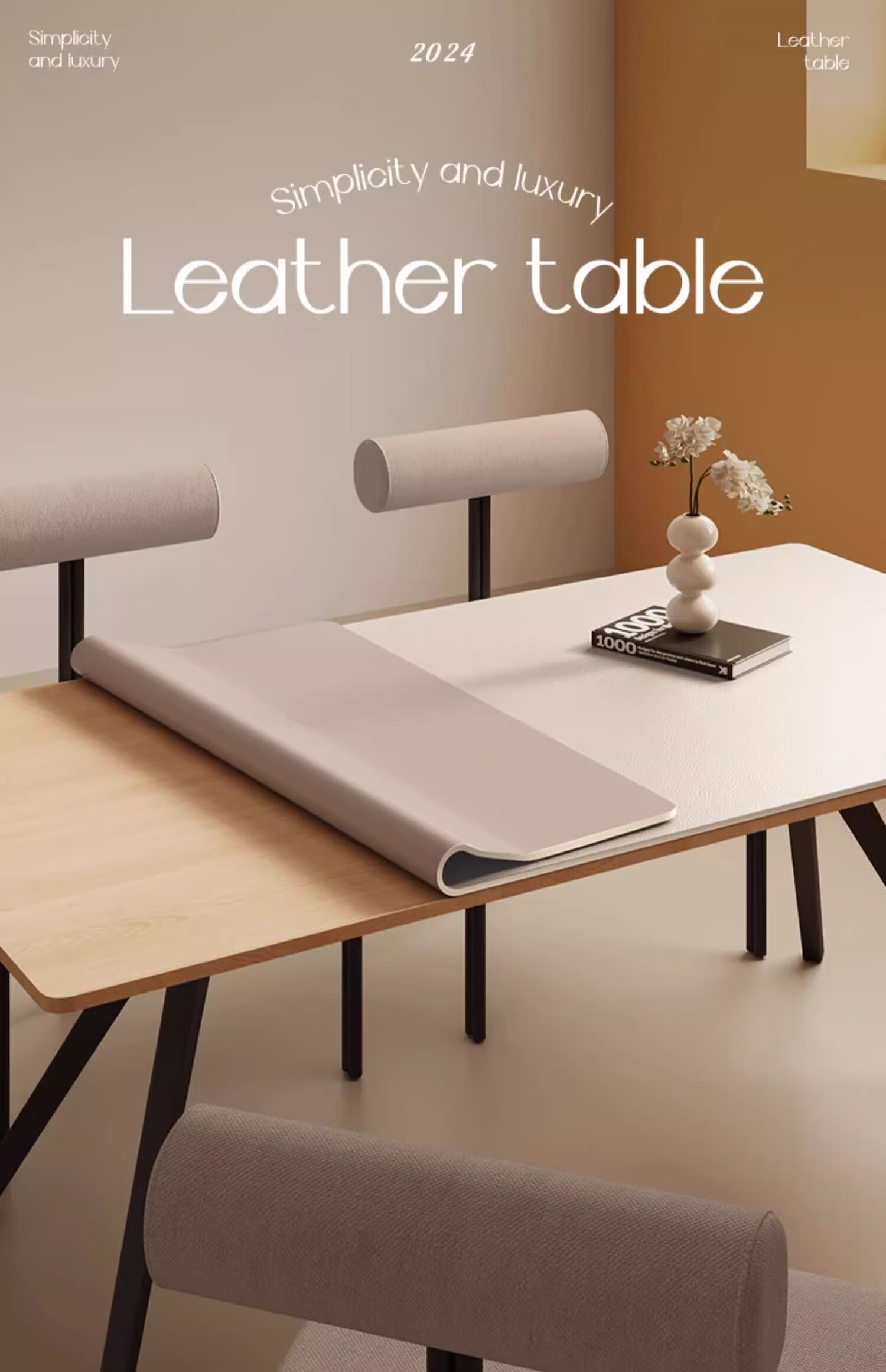 Yinshang Silicone Dining Table Mat, Waterproof And Oil-Proof, Washable, High-End Tablecloth, Heat-Resistant, Pure Color Coffee Table Surface Protection Pad 1