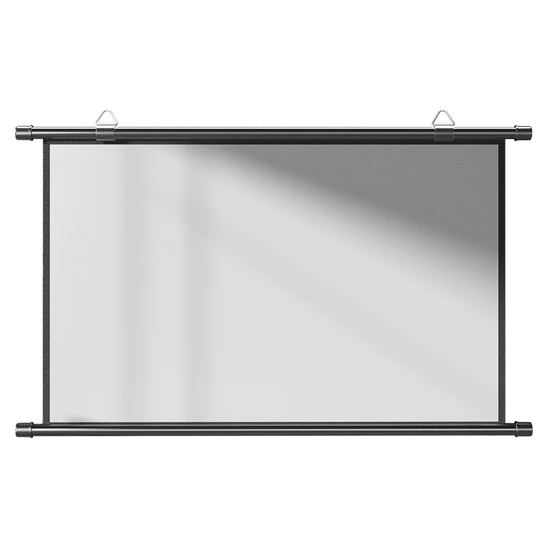 KUAIDUOXIAOWU 60-Inch 16:9 White Plastic Wall-Mounted Projection Screen, Easy Installation High-Definition Projector Screen [No Drilling Required], Projector Screen for Three-Color Laser XGIMI, Jmgo, Xiaomi, Epso