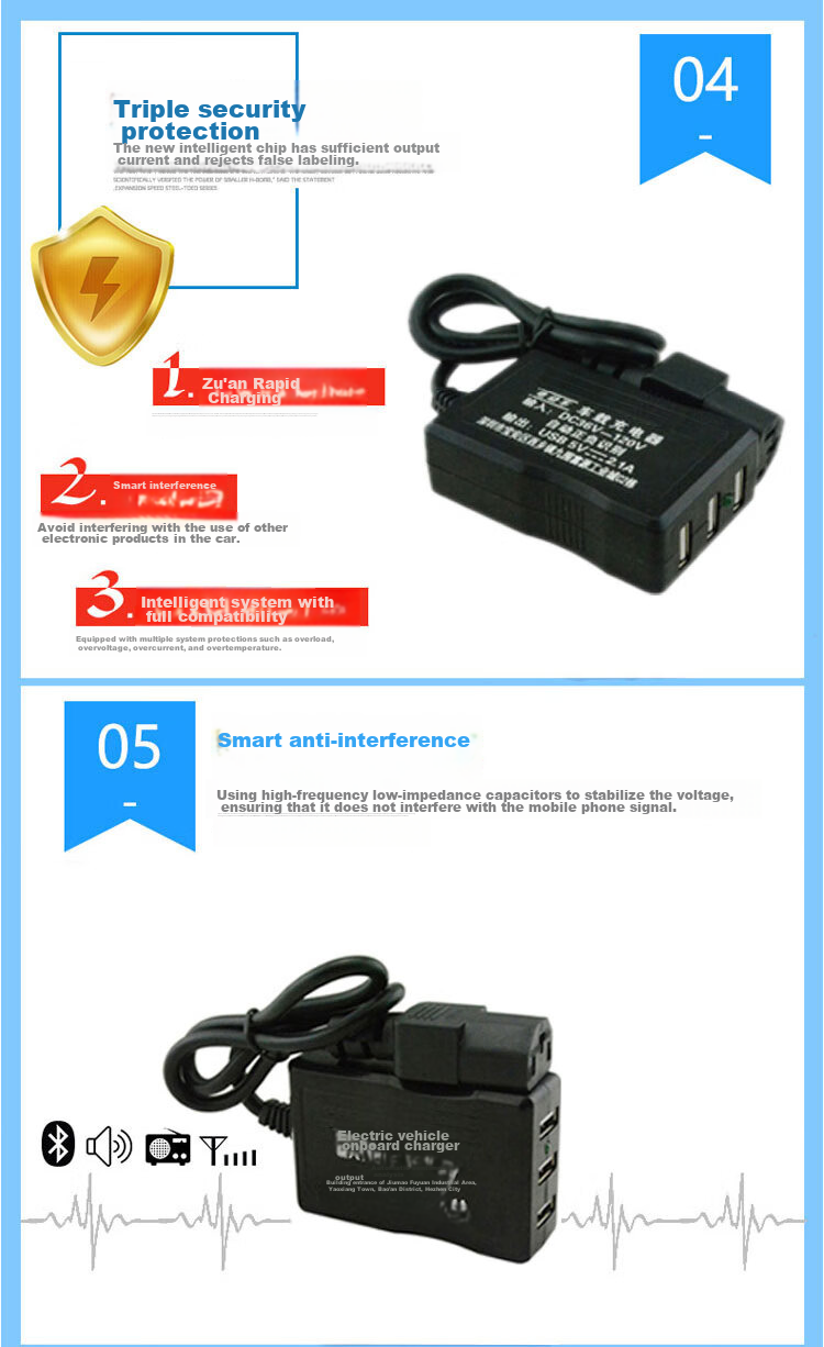 Meiyazhixing Motorcycle Phone Charger, Motorcycle Car Charger, 5V2A Motorcycle Cigarette Lighter Car Charger 7