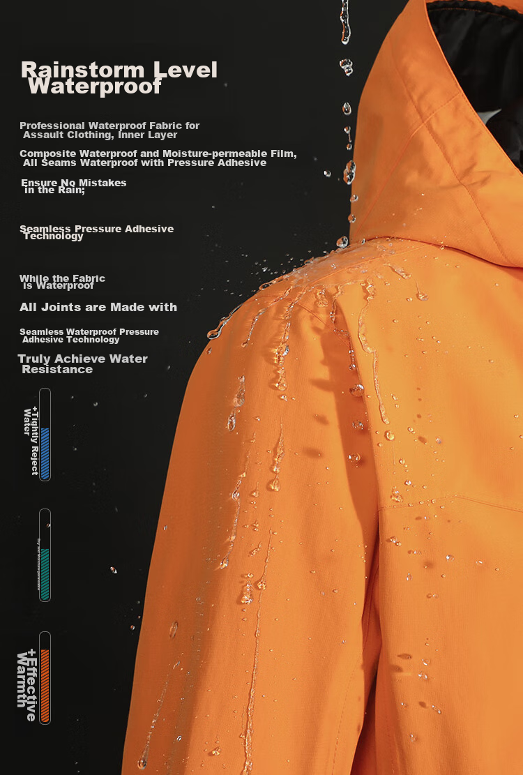 Pioneer Camp Hardshell Jacket for Men, Outdoor Travel Hiking Mountaineering Clothing, Windproof Waterproof Breathable Autumn Winter Hooded Jacket Outerwear 3