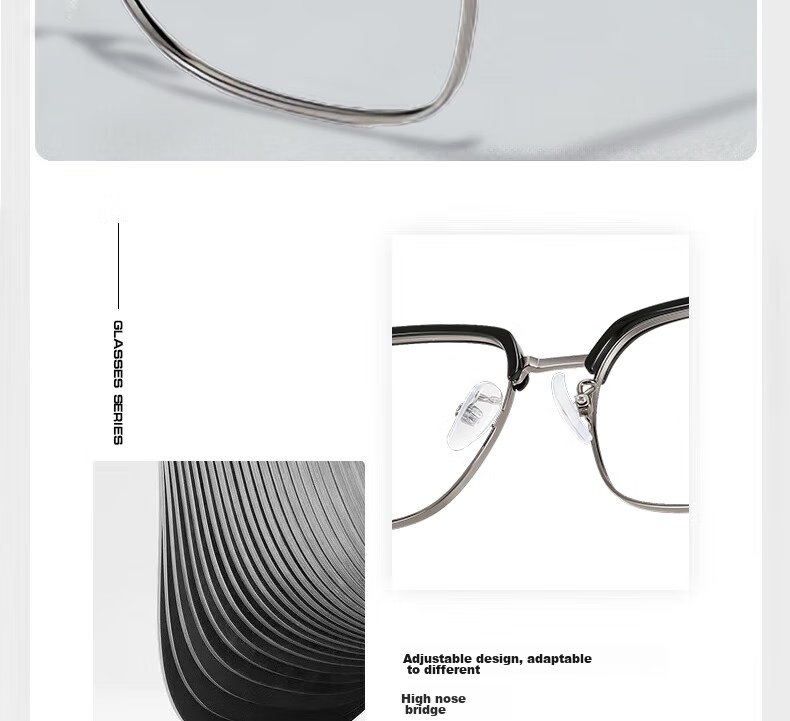 FESETE Blue Light Blocking Glasses, Father's Day Gift, Semi-Rimless Glasses, Professional Prescription Glasses for Myopia, Back-To Eyewear 7