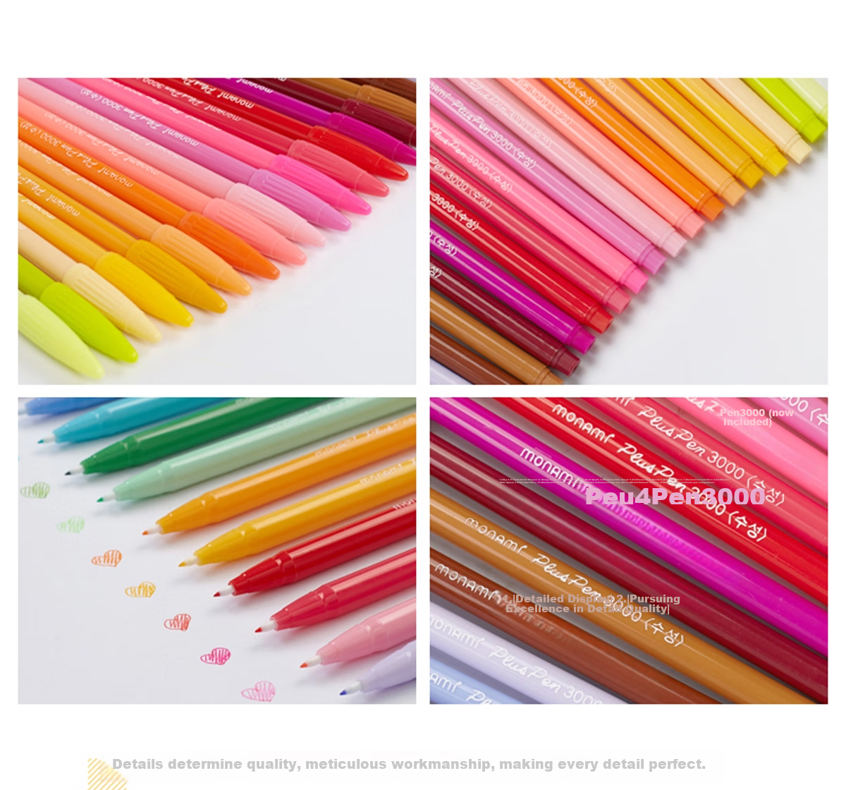 [Back to School Essential] Monami (Monami) New P3000 Fiber Pen, Water-Based Pen, Gel Pen, Outlining Pen, Journaling Pen for Students, Black, 12-Pack, 04008/04009-01 19