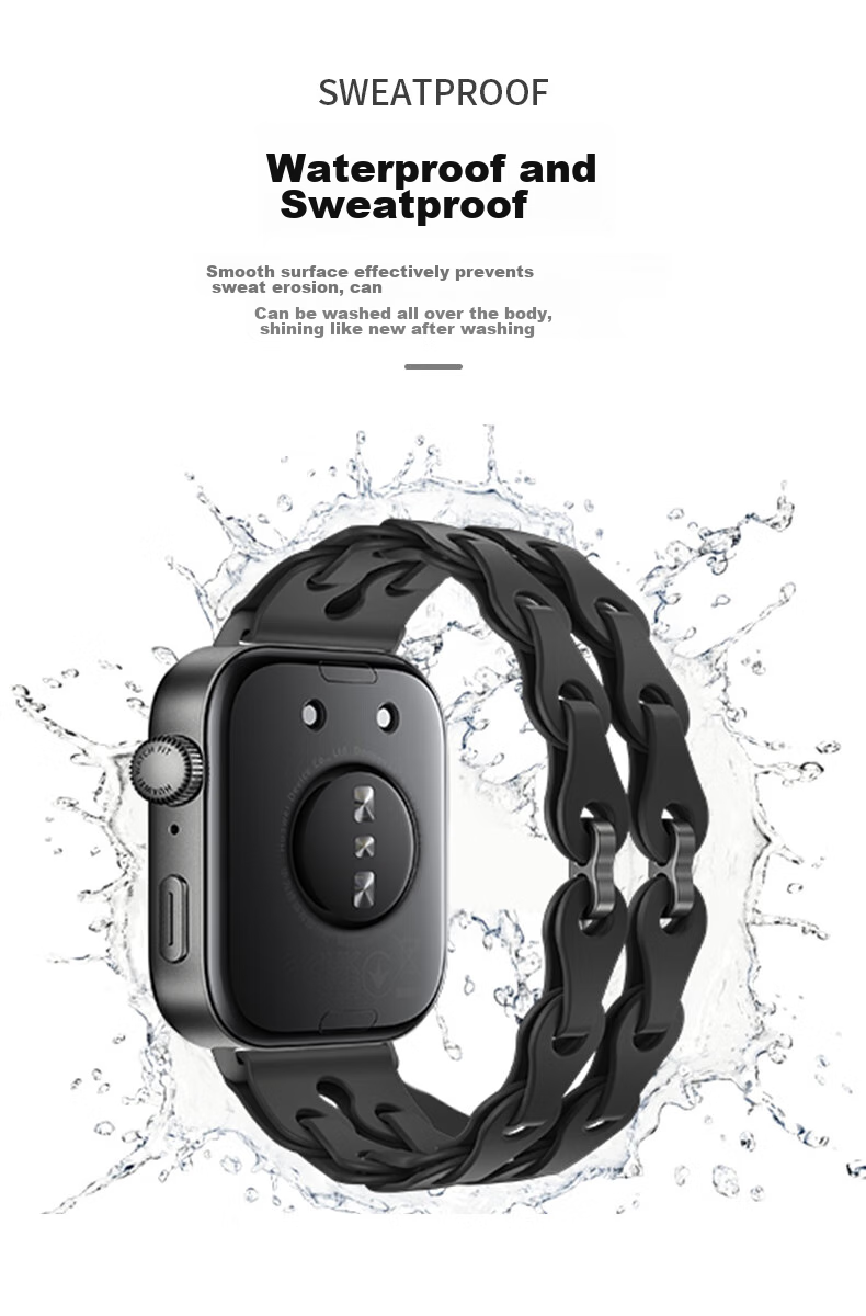 Binghong Suitable for Huawei Fit5 Strap, Fit5pro Huawei Fit4 Strap, Huawei Fit4pro Strap, Silicone Huawei Fit3 Strap, Watch Fit4 Band, Hollow Double Chai 8
