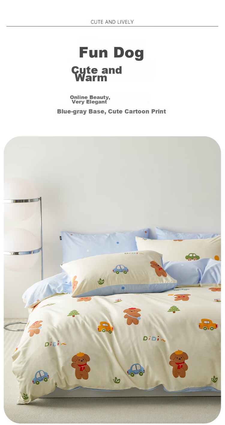 Dohia Pure Cotton Duvet Cover, Single Piece, Double Bed Linen, All-Season Pure Cotton Quilt Cover And Filling Set, for 1.5-Meter Bed, 203*229cm 6