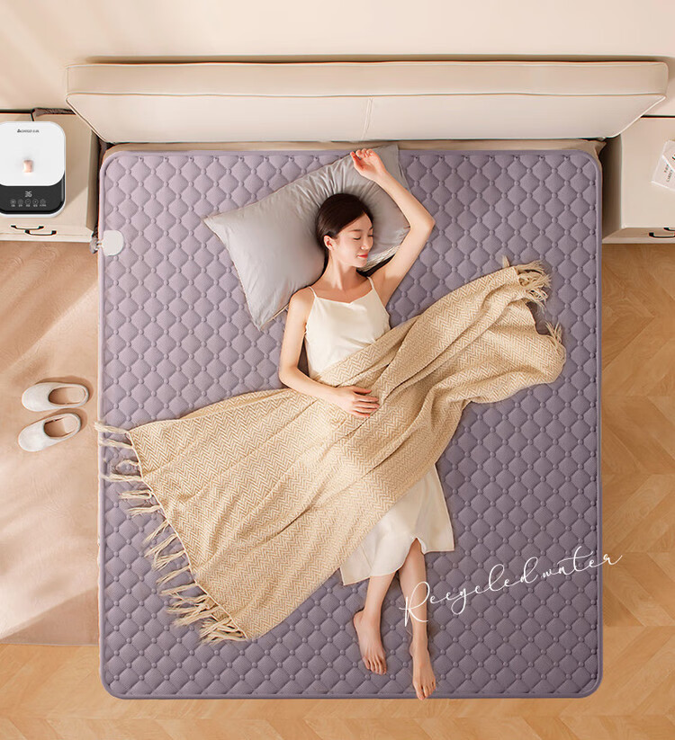 CHIGO [Separate Water And Electricity, Dehumidify And Mite-Proof] Double Graphene Water Heating Kang Electric Blanket Mattress Pad, 1.5x1.8 Meters 3