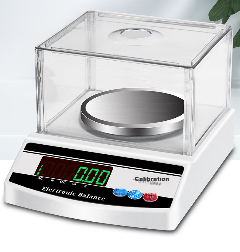 Yingheng High-Precision Electronic Balance Scale, Accurate Electronic Gram Scale, Laboratory Small Platform Scale, Jewelry Electronic Scale, Round 1kg0.01g 2