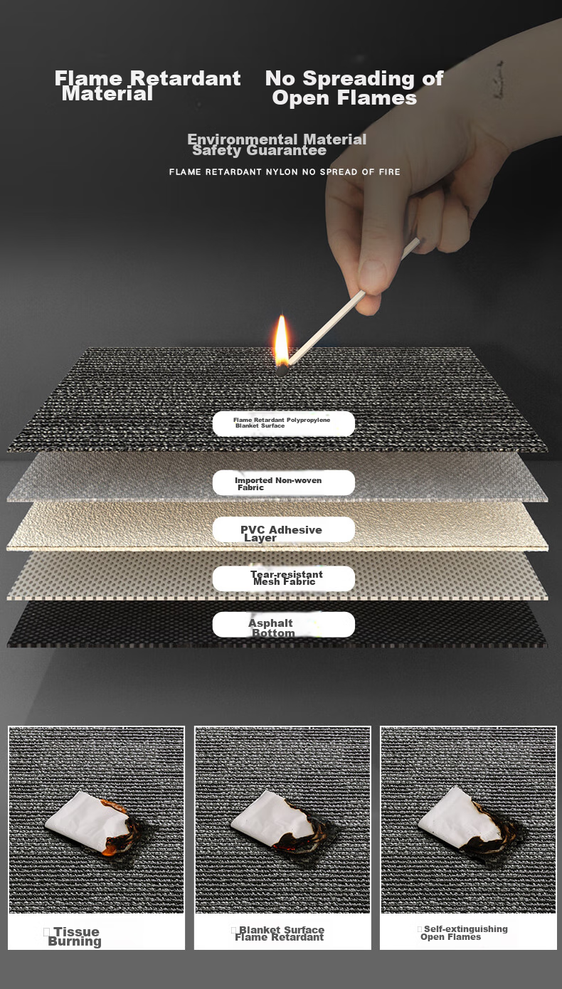 Boneng Commercial Office Carpet, Hotel Conference Room High-End Specialized Square Tile Carpet, Large Area, 8 Pieces Per Set 4