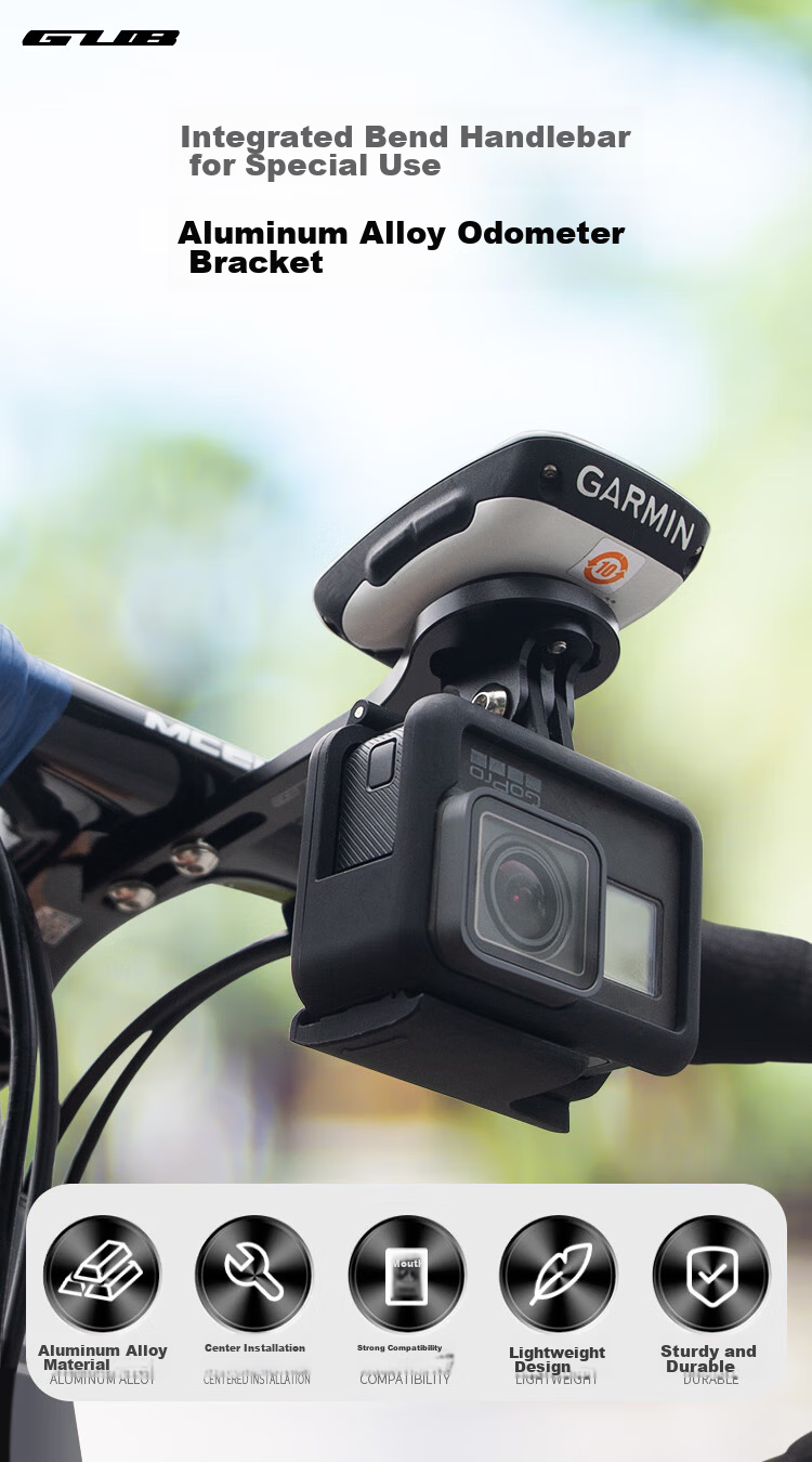 GUB 653 Code Table Rack, Aluminum Alloy Road Bicycle Integrated Handlebar Bracket, Sports Camera And Bike Light Extension Mount 2