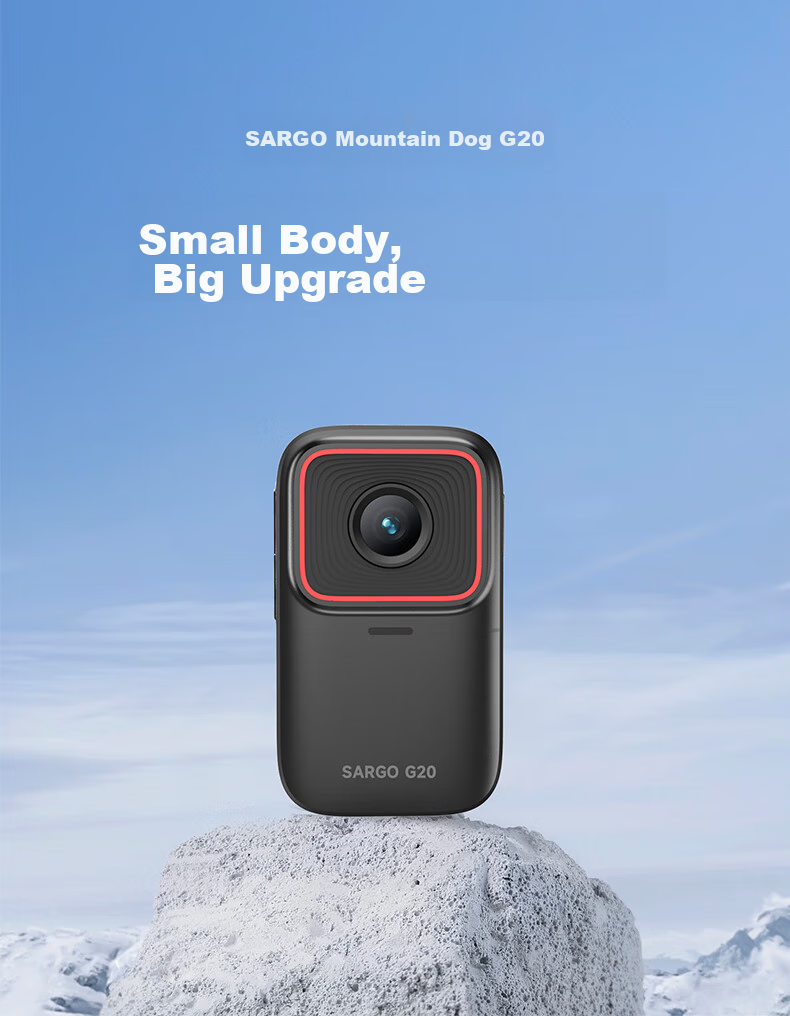 Shangou G20 Thumb Action Camera, Touchscreen 4K Enhanced Anti-Shake Portable Recorder, VLOG Shooting Outdoor Cycling Fishing Travel First-Person View Pre-Record Action Camera 64GB 4