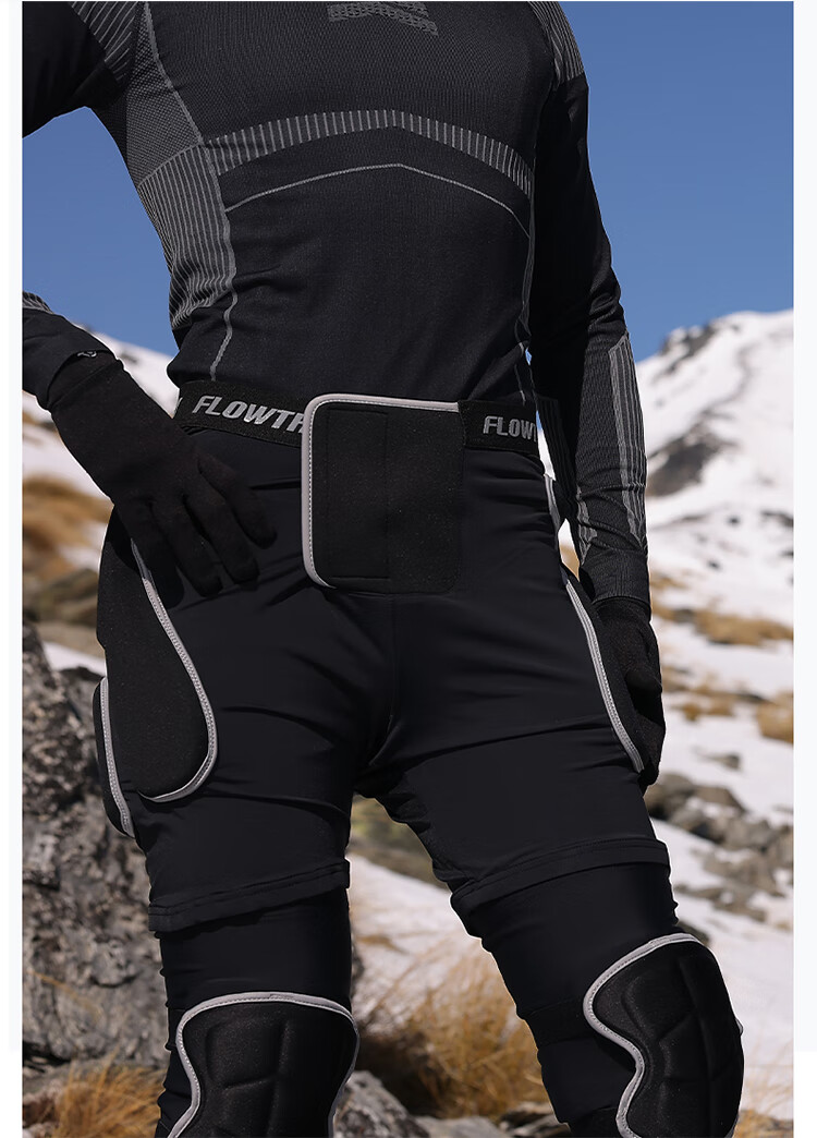 Flow Theory Ski And Snowboard Protective Gear for Men And Women, Professional Inner Wear, Outdoor Sports Protection with Hip And Knee Pads Set 8