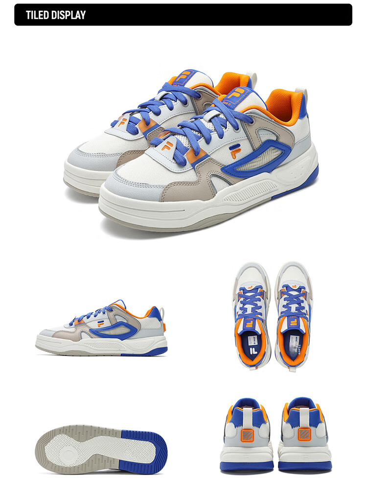 FILA FUSION, Official Trendy Brand Men's Shoes, BANK II Lightweight Sneakers, Fashionable Spring And Autumn Footwear, Sports Shoes 16