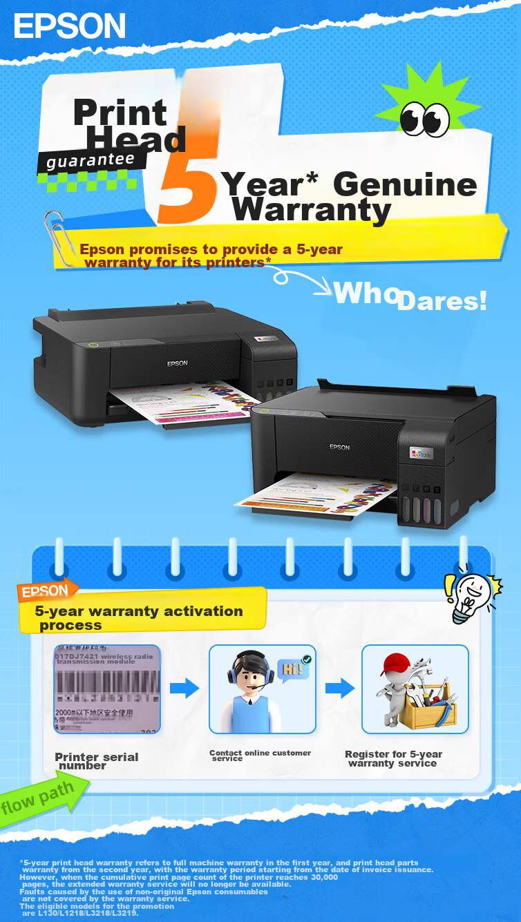Epson Ink Tank Color Inkjet A4 Home Compact Original Continuous Ink Supply Photo Printer L130 Black 1