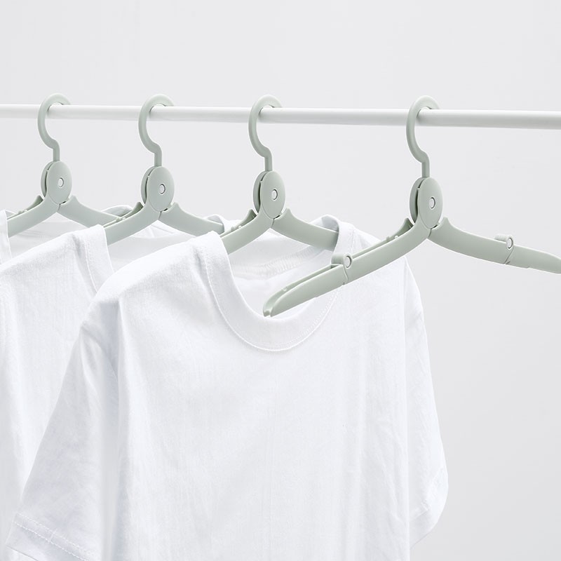 Etravel Portable Folding Clothes Hangers, Foldable Travel Drying Rack for Home And Business Use, Non-Slip, Green, Pack of 3