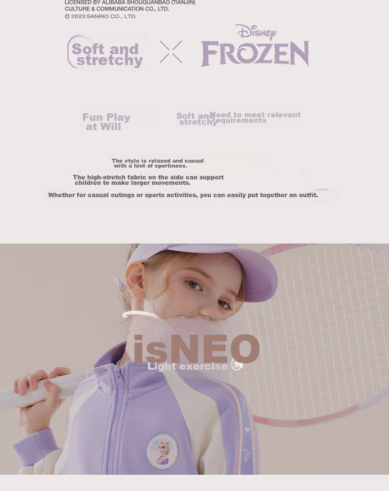 Disney Children's Sportswear Set, Girls' Spring And Autumn Outfit, Kids' Baby Jacket Two-Piece Set, Children's Clothing, Z20231 Pink, 160 2