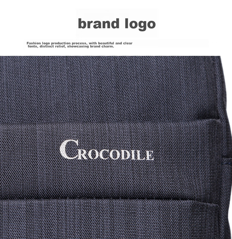CROCODILE Men's Fabric Bag, Sports Casual Shoulder Bag, Simple Trendy Crossbody Vertical Style Bag, Gift B2002, Royal Blue 7