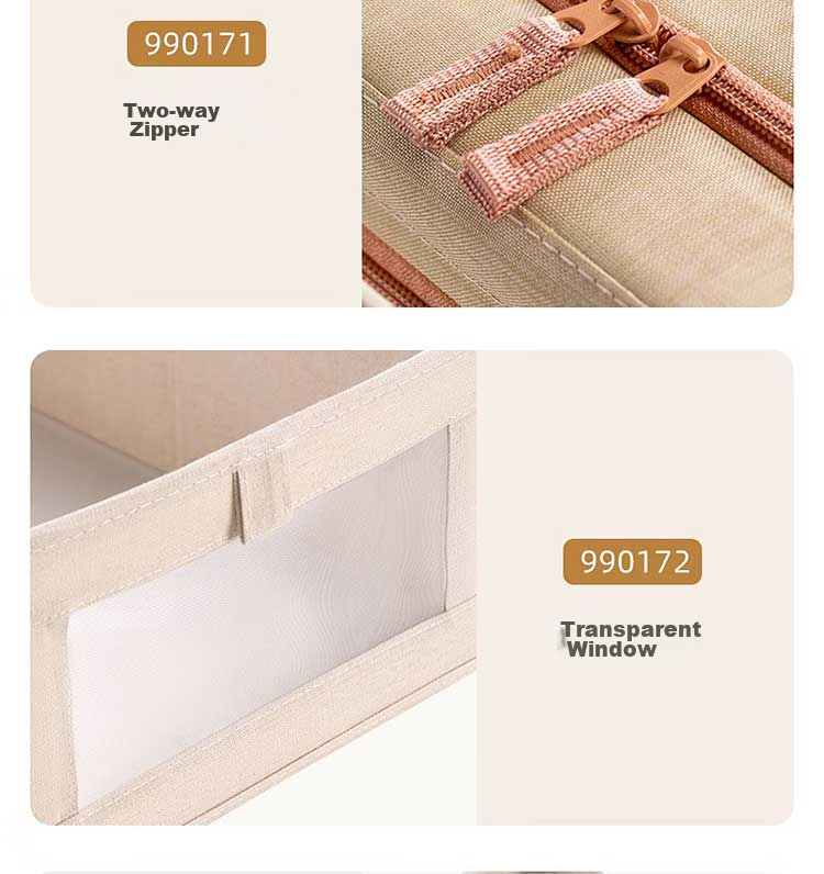 CHAHUA Foldable Storage Box, Fabric Clothes Organizer, Drawer-Style Wardrobe, Clothing Storage Container 19