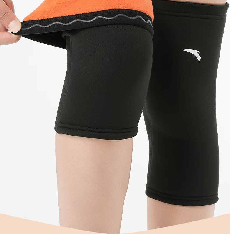 ANTA Knee Pads, Warm, for Cold Legs And Joint Injuries, Suitable for Men And Women, Heat-Generating, Cold-Proof, Extended Fleece, for Middle-Aged And Elderly, Gray, XL Size 6