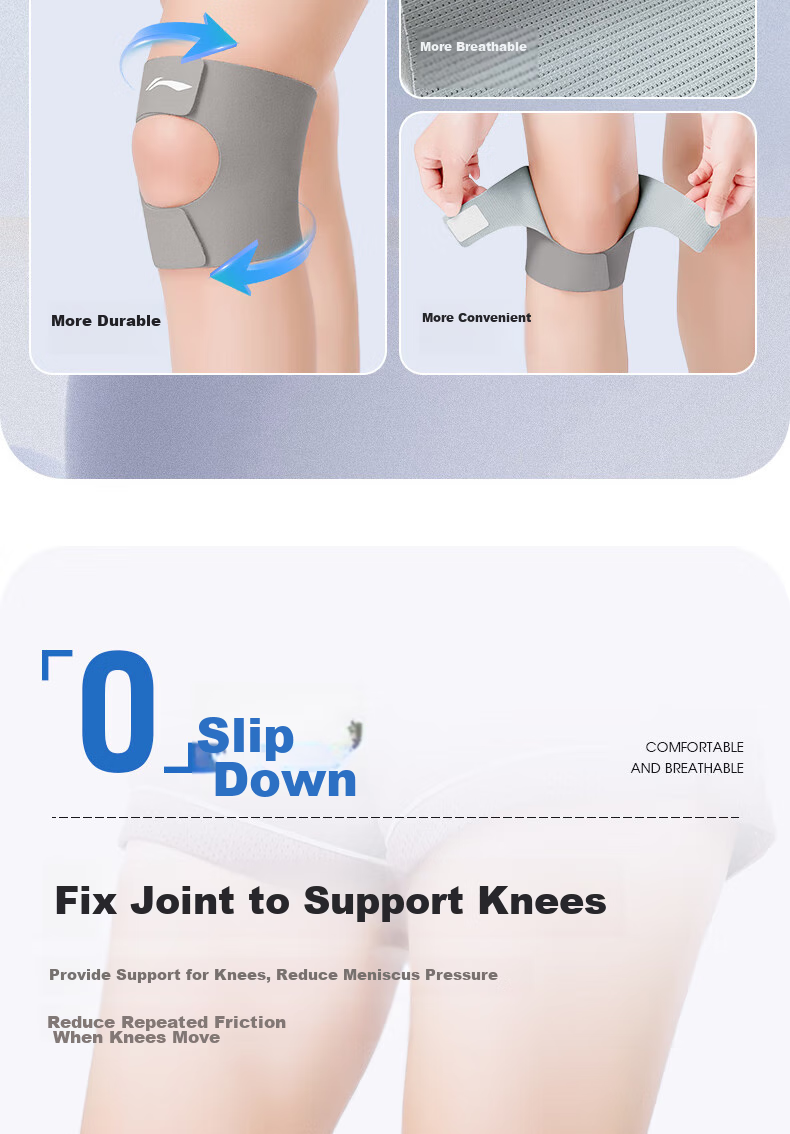 Li-Ning Knee Brace, Meniscus Sports Joint Patella Fixation Strap, for Men And Women, Running, Hiking, Badminton, Knee Support, Thi 5