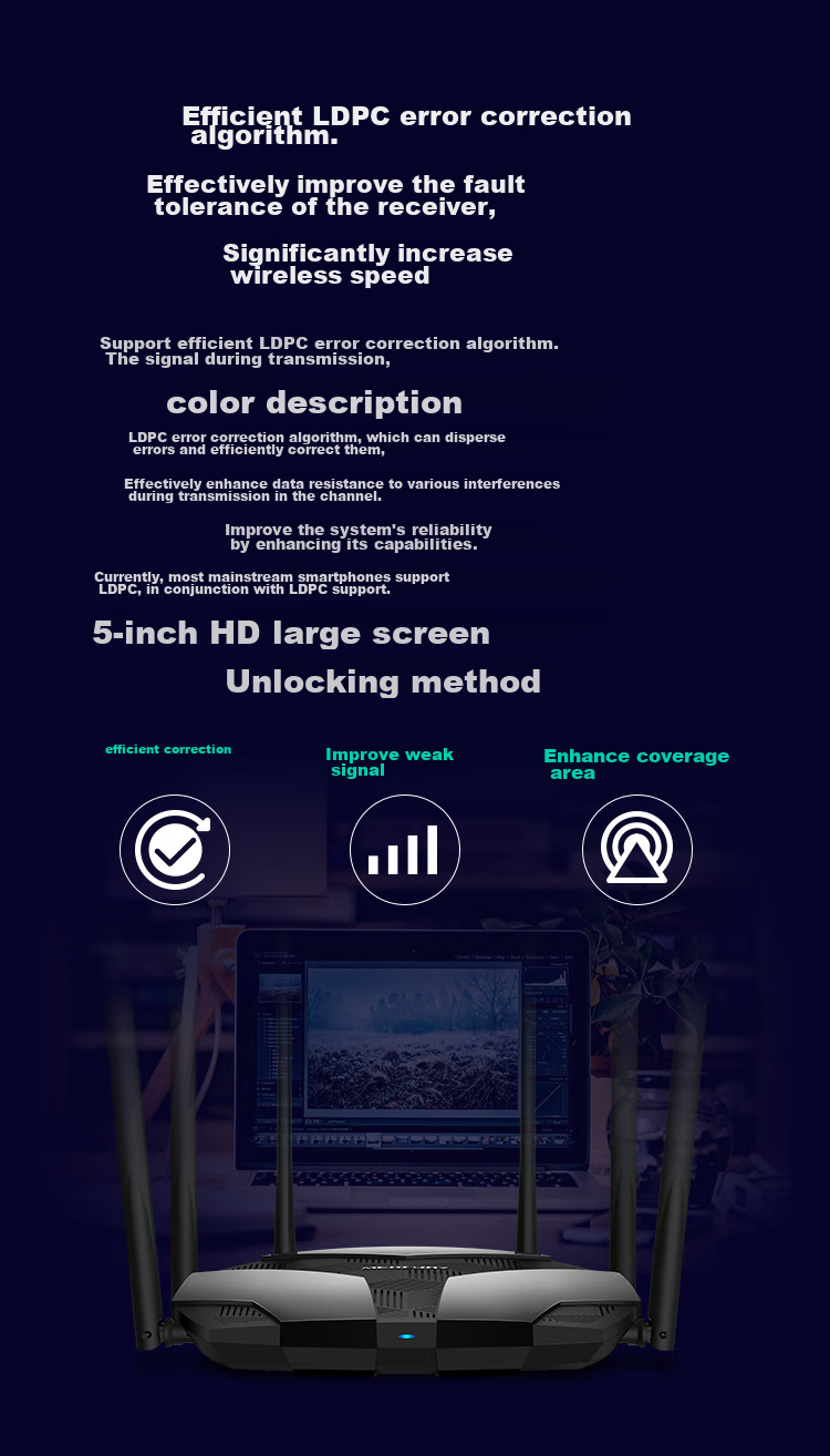 MERCURY Phantom Router D126 Dual-Band Wireless Router Stable Wall-Penetrating Smart Dual-Band WiFi 5G Home Fiber Broadband Large Apartment Six Antennas 6