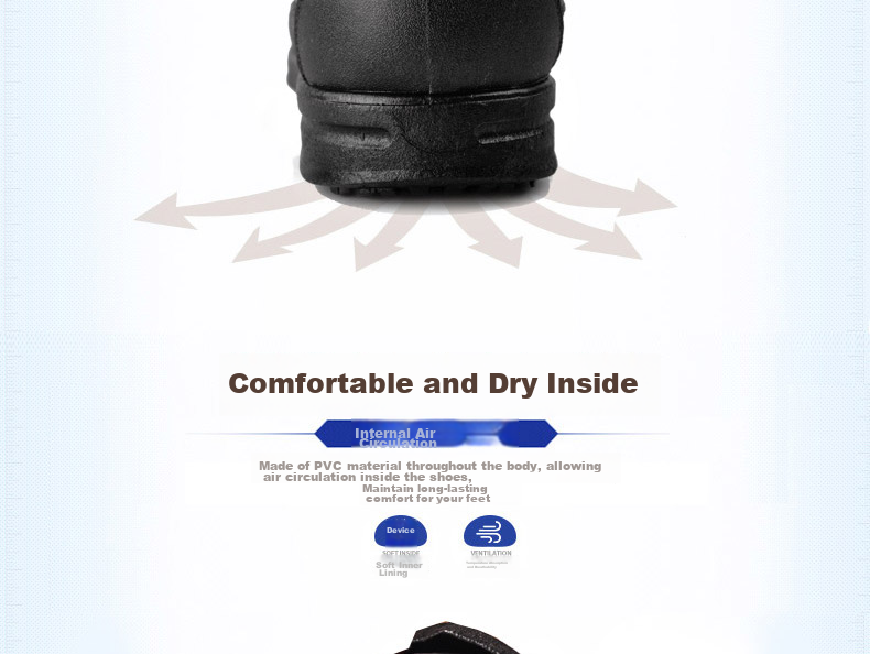 Warrior Rain Boots, Low-Top Waterproof Shoes for Men And Women, Adult Kitchen Shoes, Rubber Boots, HXL281-S, Black, Size 39 10