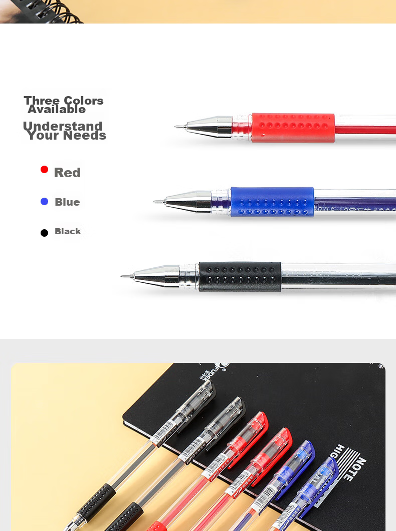 Genvana 0.5mm Black European Standard Gel Pen, Bullet Tip Signing Pen, Water-Based Pen for Exams And Office Use, MINI, 12 Pens/box 2
