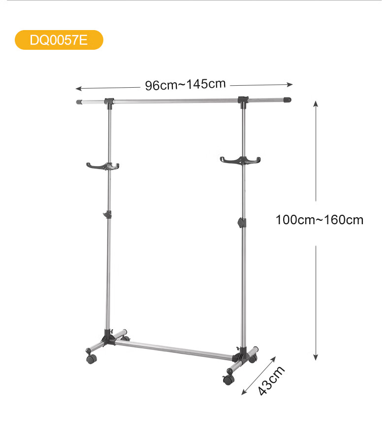 Baoyouni Clothes Drying Rack, Floor-Standing Clothes Hanger, Drying Pole, Clothes Hanger Stand, Single Pole, Indoor Bedroom, Simple Stainless Steel Rack 17