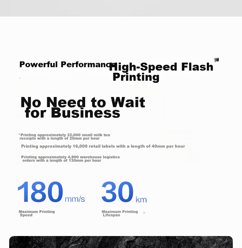 Deli GE350W Thermal Label Printer, Express Delivery Warehouse Logistics Shipping Labels Fixed Assets, 80mm Commercial Office Printing Adhesive Barcode Printer, Mobile Bluetooth Versio 7