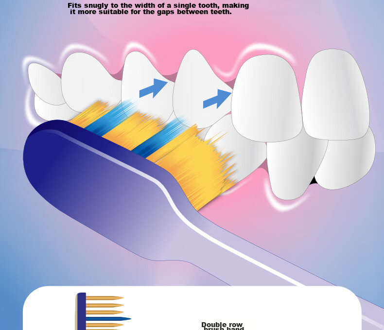 EBISU Four-Stage Bristle Adult Toothbrush, Medium Bristles for Luxurious Oral Care, Deep Cleaning And Fresh Breath, 4 Pieces with Random Colors 10