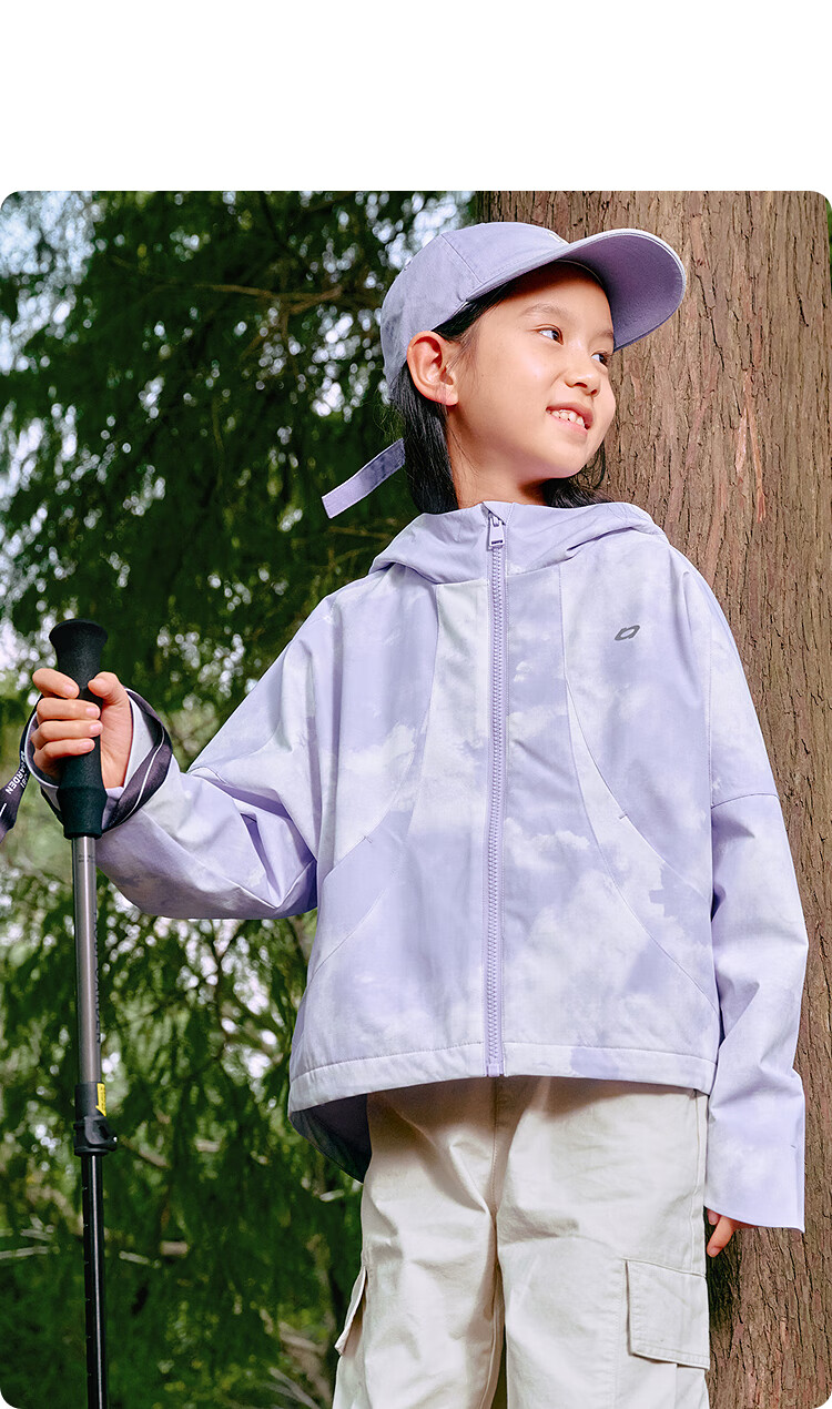 BALABALA Girls' Outerwear Children's Jacket Spring 2025 All-Over Print Waterproof Hooded Casual Wear for Older Kids 208125105002 8
