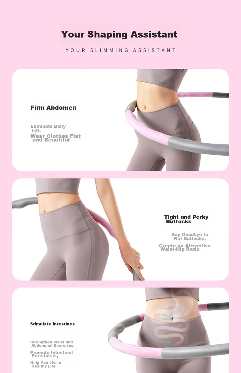 Li-Ning Removable Hula Hoop for Women, Adults, Children, Fitness, Home Use, Waist Shaping, Abdominal Reduction, Lazy Person Exercise Equipment 9