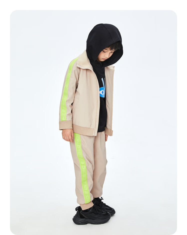Annil Boys' Jacket for Autumn, Coffee Apricot Color, Size 160 8