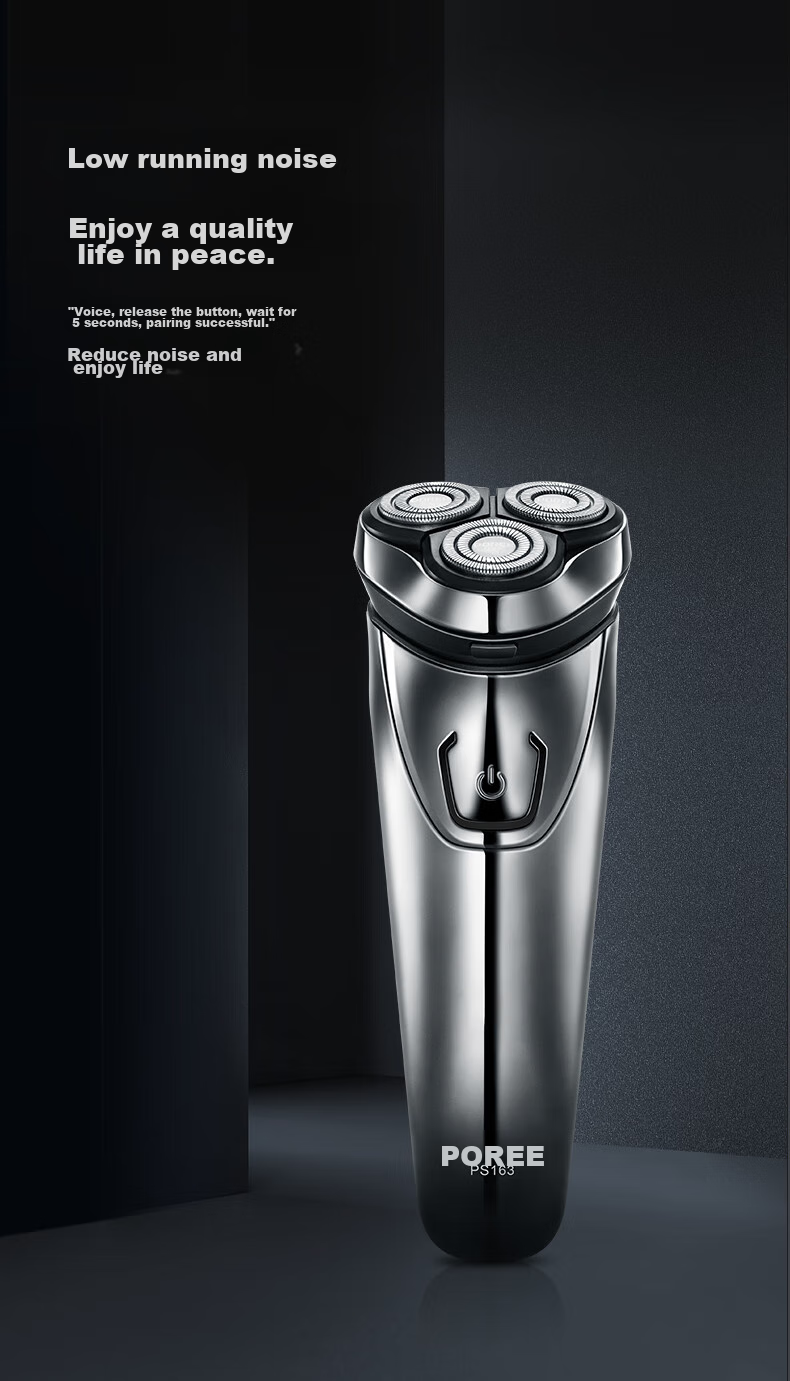 FLYCO Electric Shaver for Men, Rechargeable Portable Three-Head Razor with Wet And Dry Dual Shaving, Fully Washable Body, Birthday Gift, Boorui PS163 8